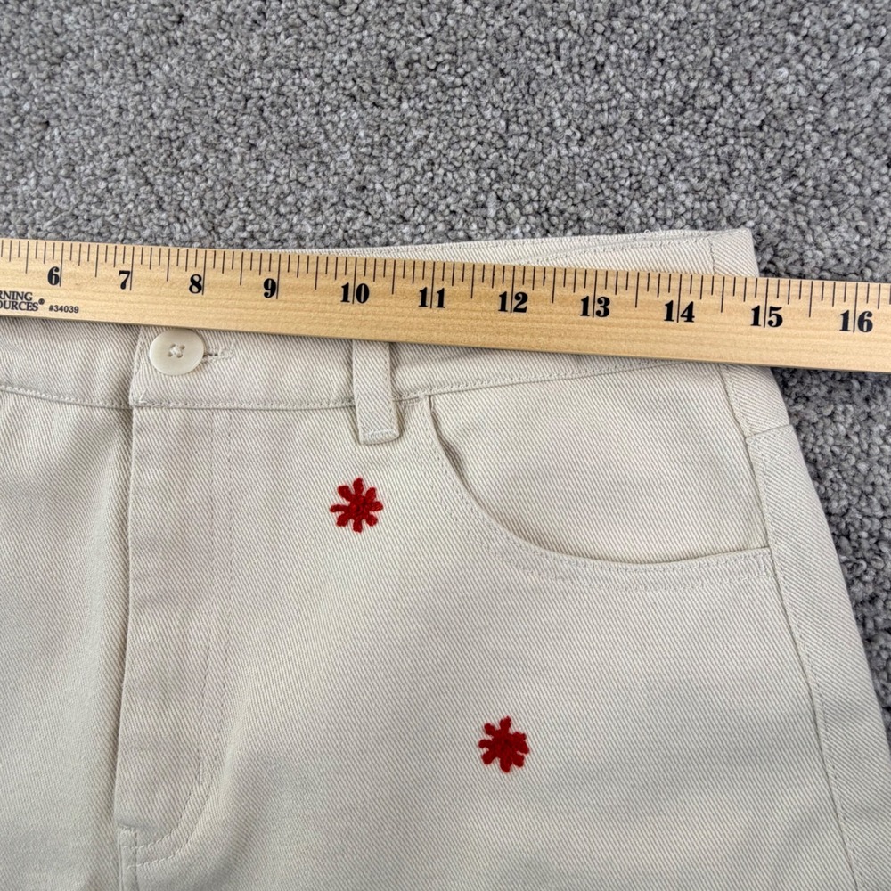 Thinking Mu Sol Embroidered Mini Skirt Size Eu38 Ivory Organic Cotton Artsy View 4